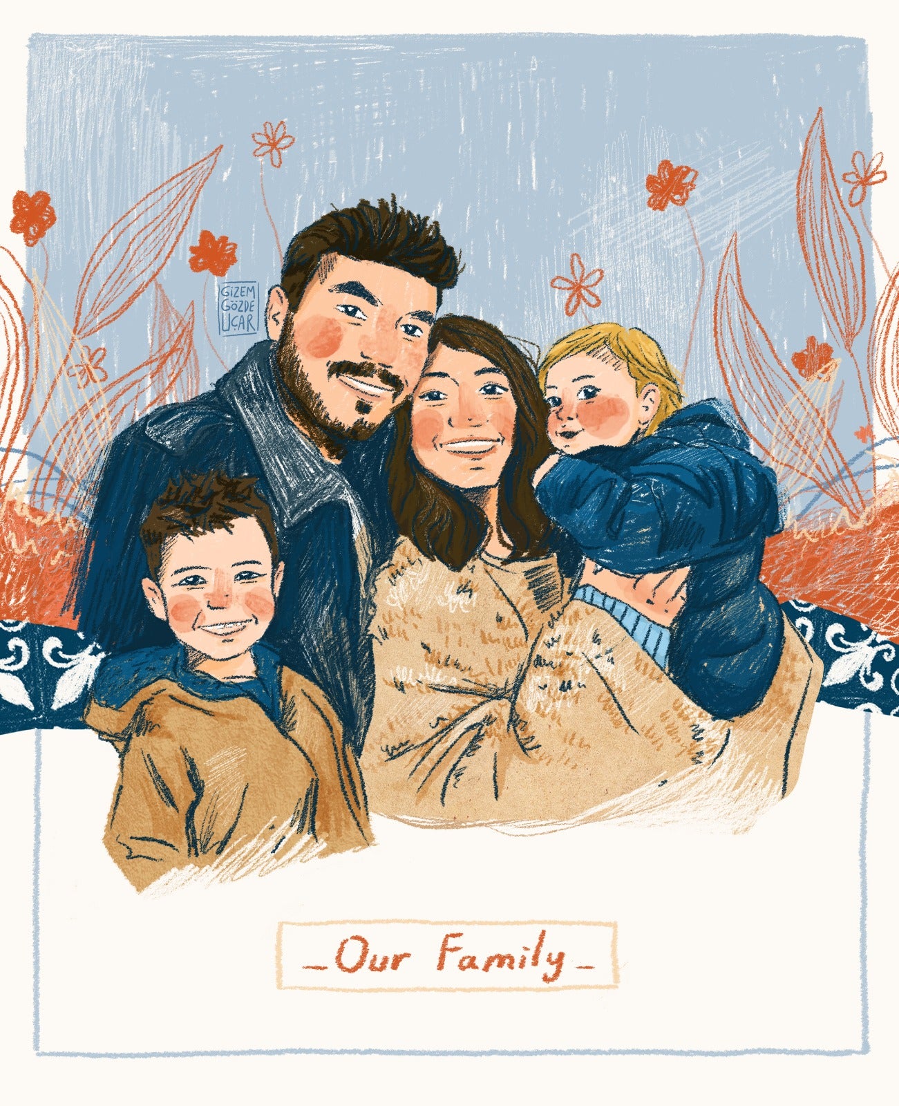 An Illustrated Family Portrait (Digital)