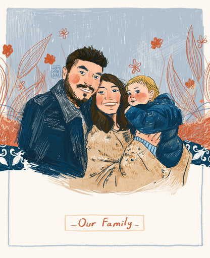 An Illustrated Family Portrait (Digital)