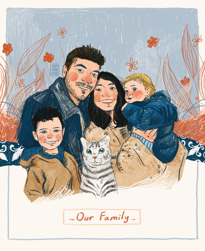 An Illustrated Family Portrait (Digital)