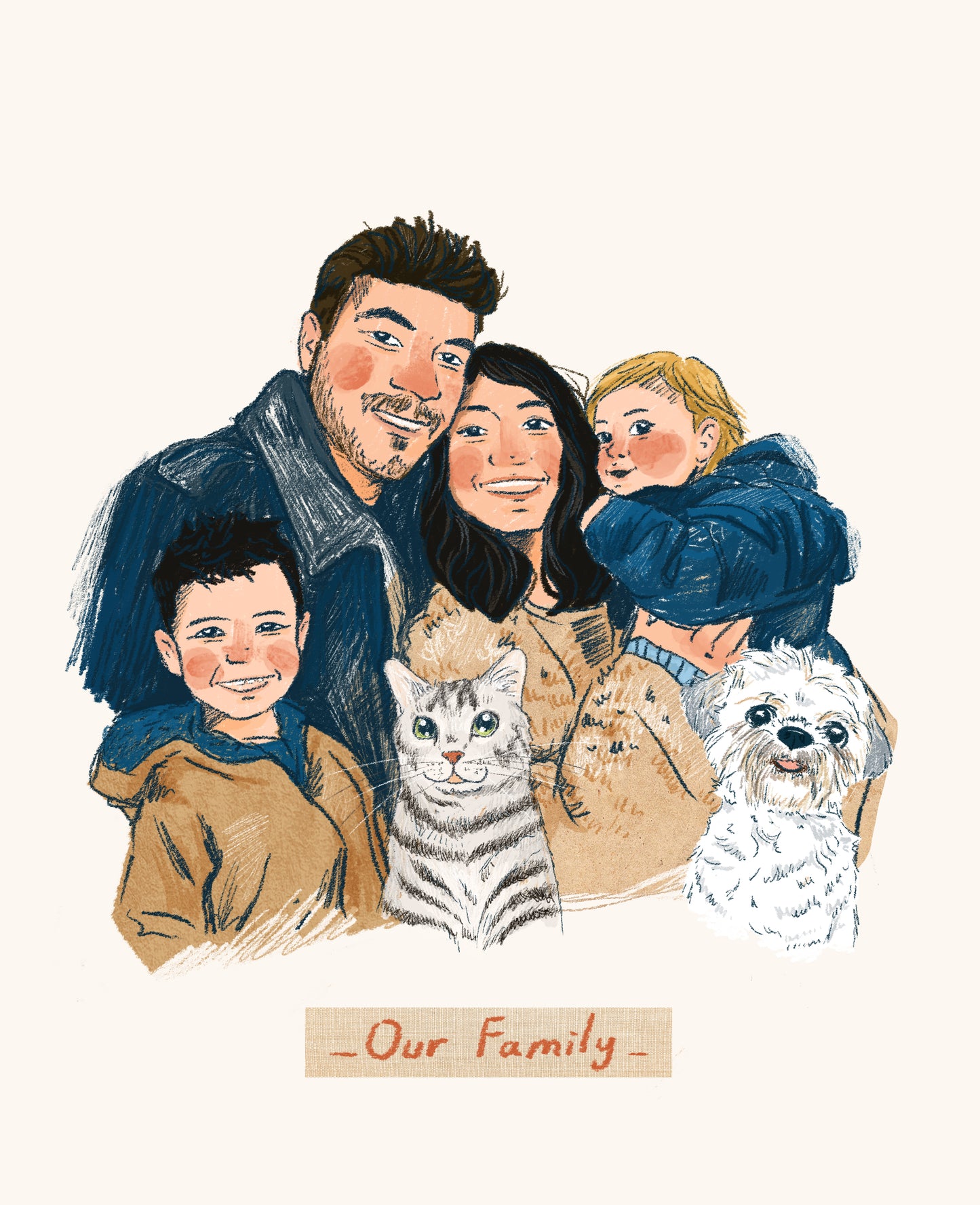 An Illustrated Family Portrait (Digital)